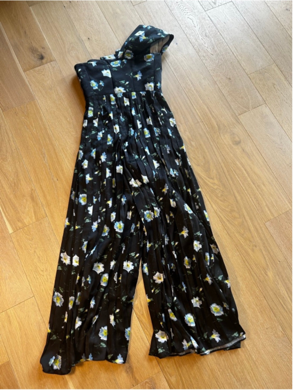 Flor et al One Shoulder Floral Jumpsuit Palazzo Pants Formal Maxi - Picture 5 of 12